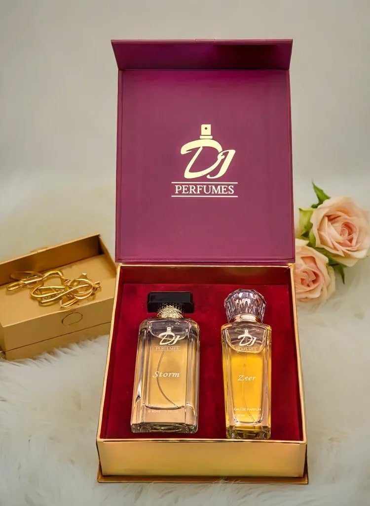 DJ Perfumes 2pcs 80ml Gift Set for Men & Women(Storm EDP 80ml + Zeer EDP 80ml)