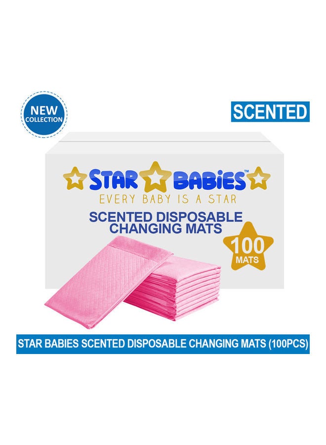 Scented Disposable Changing Mats - Pack Of 100 - Pink