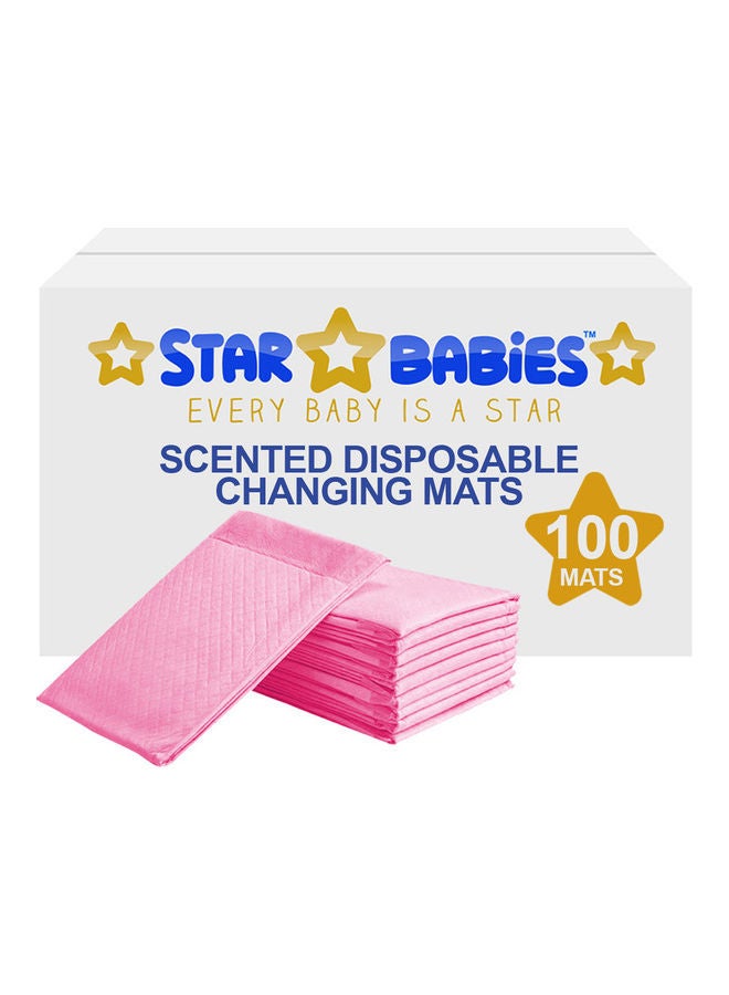 Scented Disposable Changing Mats - Pack Of 100 - Pink