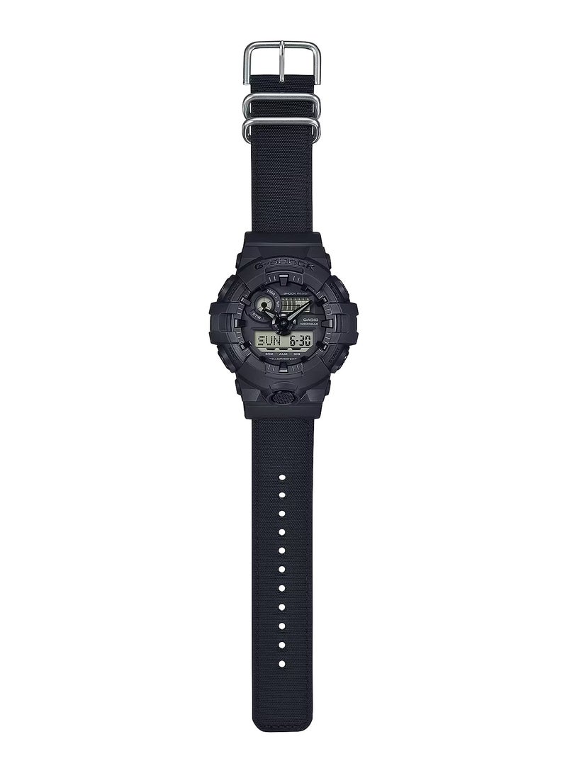 Analog+Digital Nylon Strap Men's Watch GA-700BCE-1A