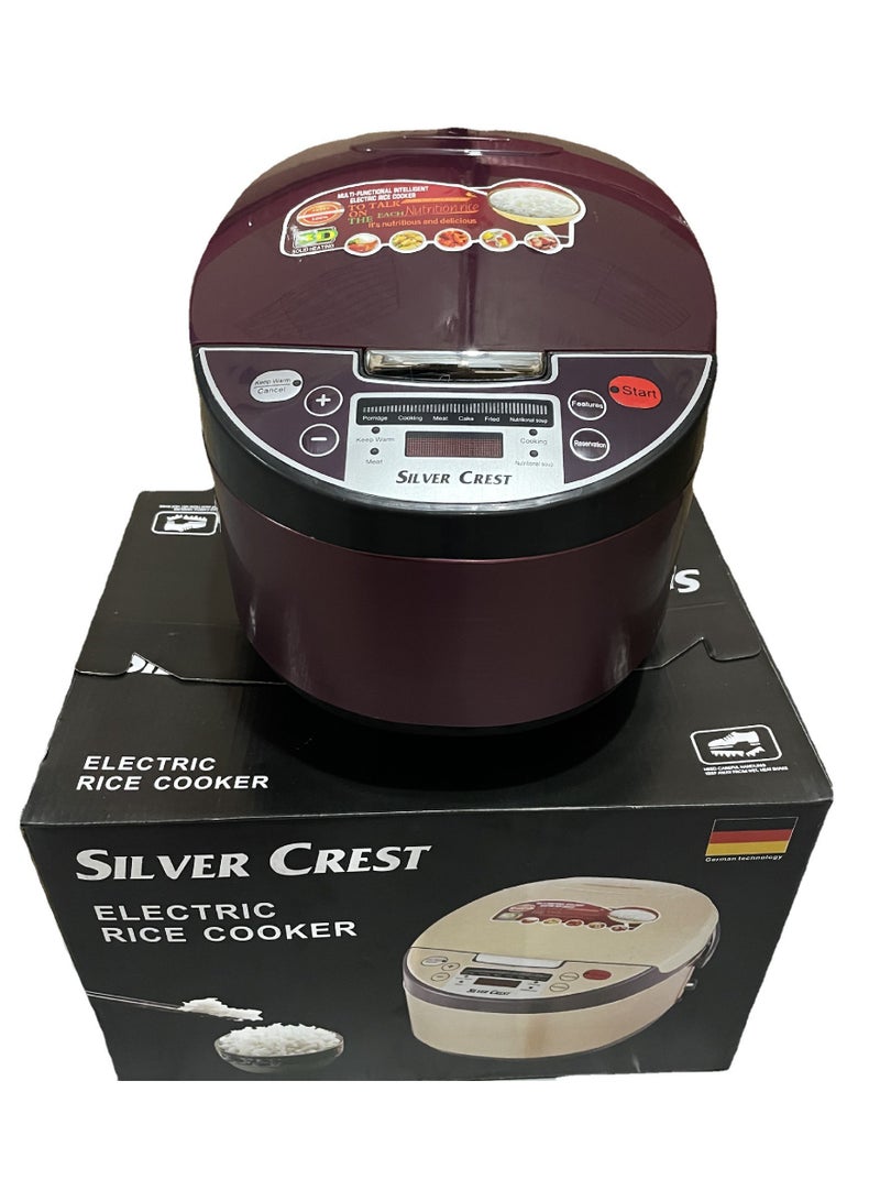 SILVER CREST Rice cooker with steamer, non-stick convenience pot and keep warm function for perfect meals, detachable power cord, easy and efficient cooking, steaming and keeping warm 5L 900W