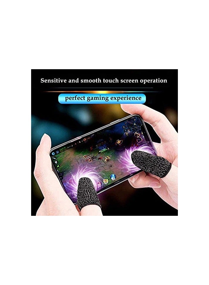 ouch Screen Finger Sleeve, Mobile Game Finger-Cot, Ultra-Thin Anti-Sweat Breathable Silver Fiber Sensitive Touch Finger Sleeve