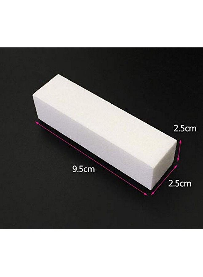 10 Pieces Eva Sponge Nail File Buffer Buffing Sanding Block Grit Manicure Nail Shaping Tool Pedicure Care For Fingernails And Toenails(White)