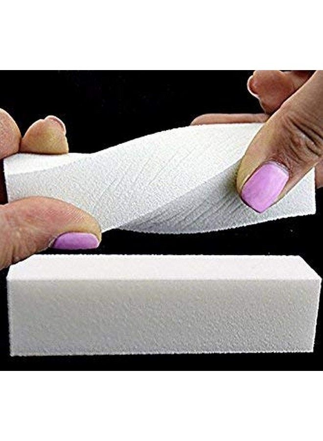 10 Pieces Eva Sponge Nail File Buffer Buffing Sanding Block Grit Manicure Nail Shaping Tool Pedicure Care For Fingernails And Toenails(White)