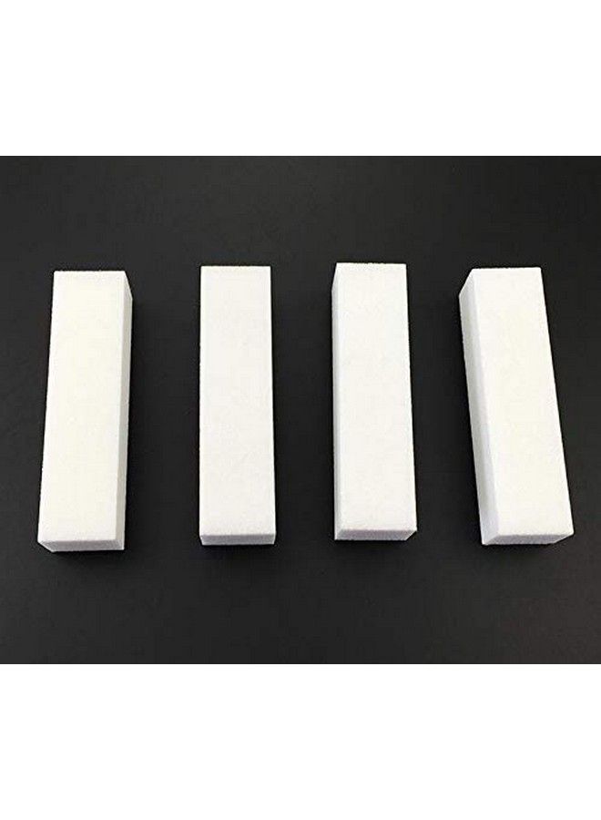 10 Pieces Eva Sponge Nail File Buffer Buffing Sanding Block Grit Manicure Nail Shaping Tool Pedicure Care For Fingernails And Toenails(White)