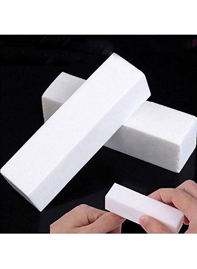 10 Pieces Eva Sponge Nail File Buffer Buffing Sanding Block Grit Manicure Nail Shaping Tool Pedicure Care For Fingernails And Toenails(White)