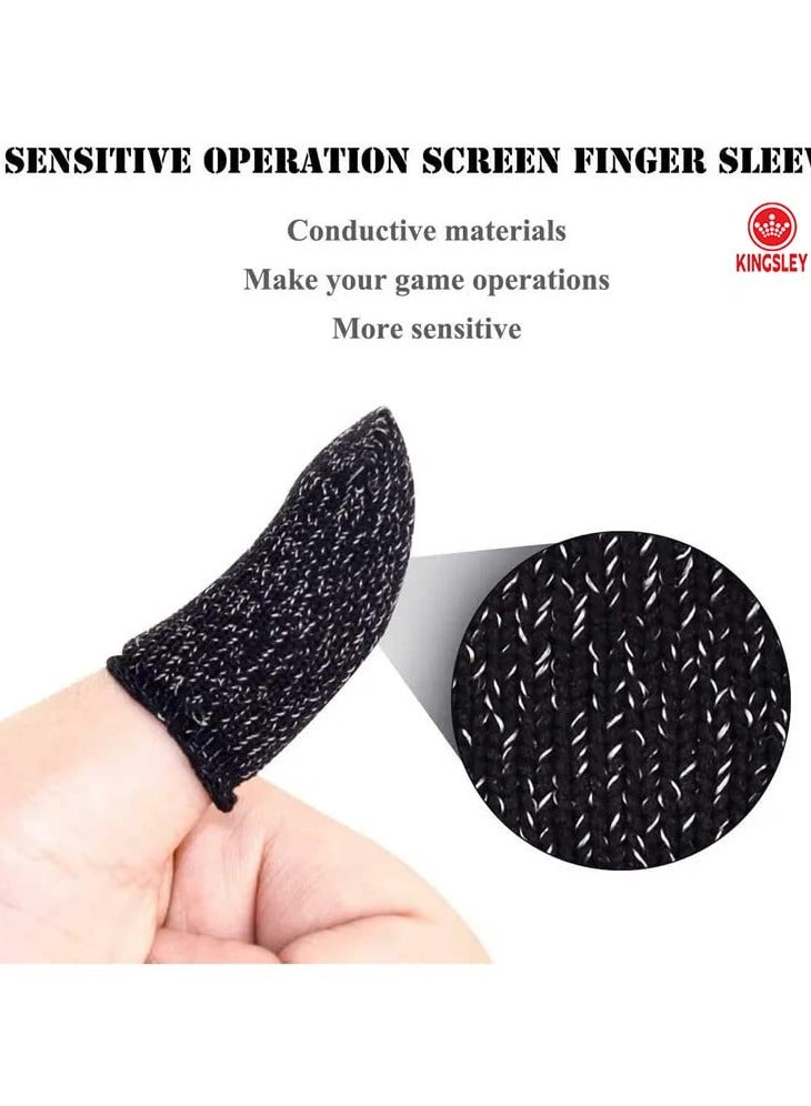 Gaming Finger Sleeves for Sweat Proof Mobile & Console Gaming, Friction-less PUBG finger Sleeves Stabiliser & Protector for thumb sleeves gaming