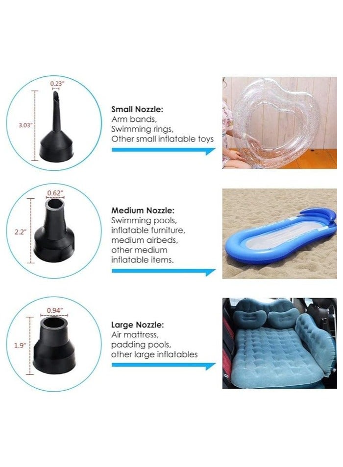 Electric Air Pump With Different Air Filling Nozzle