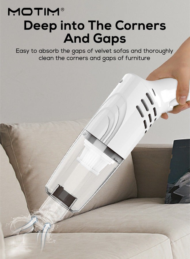 Handheld Vacuum Cleaner 2 in 1, Cordless Stick Cleaner, 120w 6000Pa Strong Suction, Large Capacity Central Filtration System for Carpets, Hard Floors, Stairs and Hair