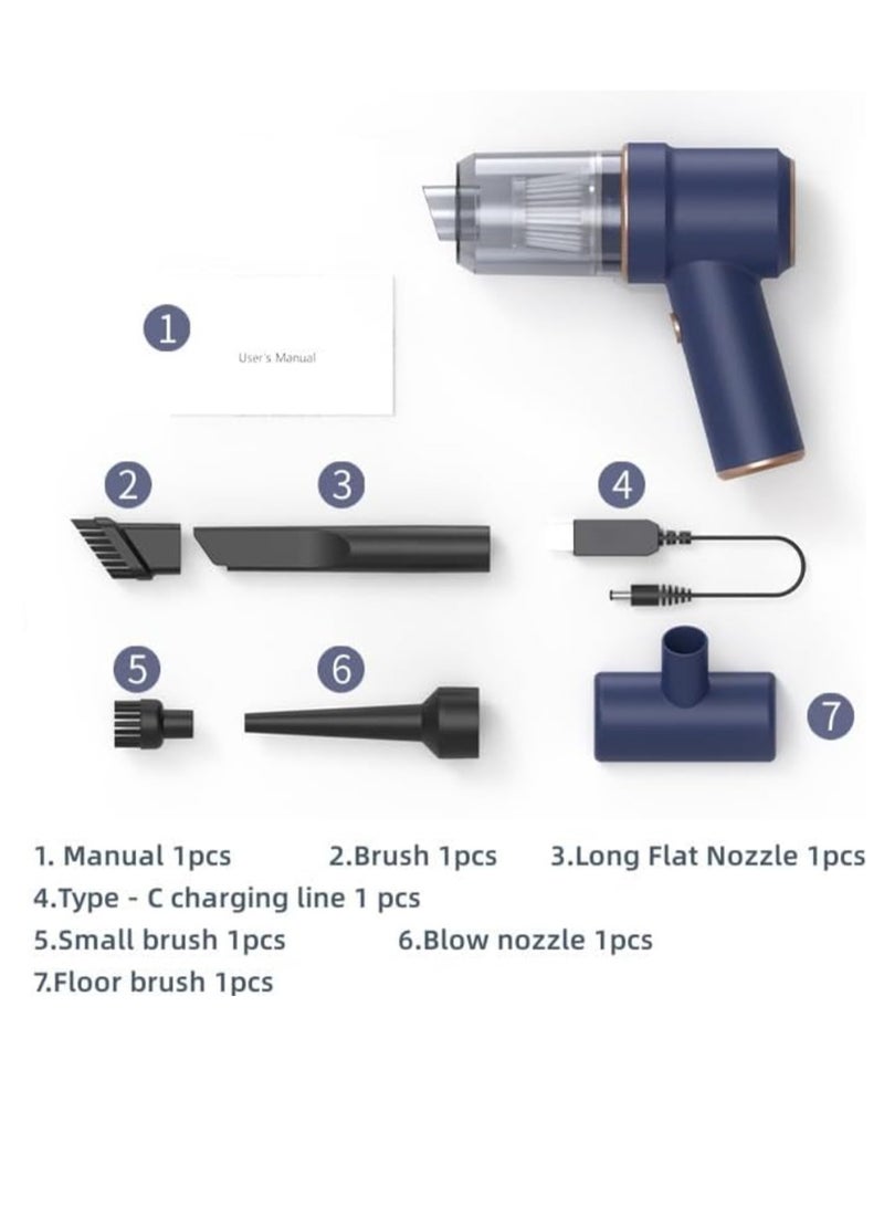 Vacuum Cleaner Mini Handheld Cordless with blowing funtion/led light Mini Vacuum Hoover Rechargeable for Car, Home, Office, Keyboard, Pet Hair Cleaning