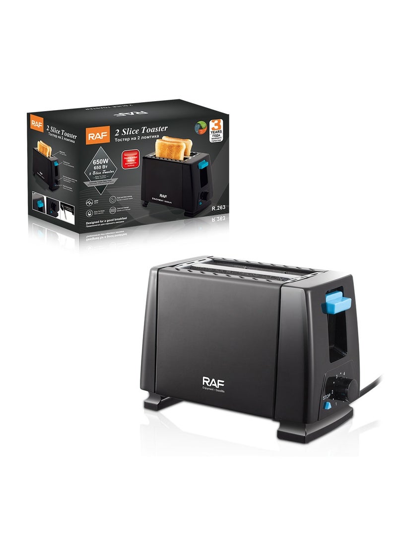 RAF 2-slice toaster 6 toast settings, toast sandwiches toast mini toaster heating function