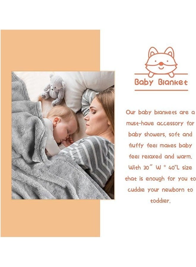Baby Shower Gifts, New Born Baby Gifts for Girls Boys, Unique Baby Gifts Basket Essential Stuff - Baby Lovey Blanket Newborn Bibs Socks Wooden Rattle & Greeting Card, Newborn Baby Gift Set