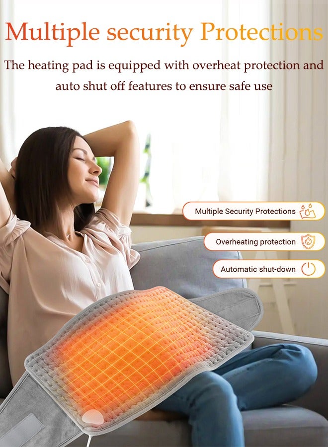 Electric Heating Pad for Back, Heated Waist Belt Wrap for Back Pain and Cramps Relief, 9 Temperature Options, 4 Timer Settings, for Back Heating Pad Cramps, Waist, Lumbar