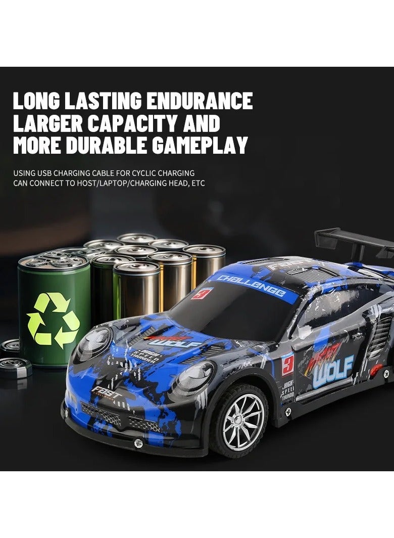 Rechargeable Remote Control Car 1:24 4WD Rc Drift Racing Cars with Dynamic Light for Children
