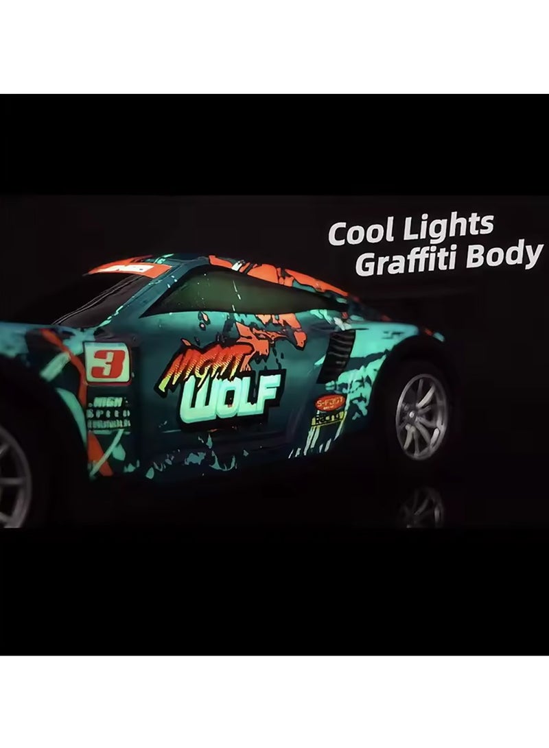 Rechargeable Remote Control Car 1:24 4WD Rc Drift Racing Cars with Dynamic Light for Children