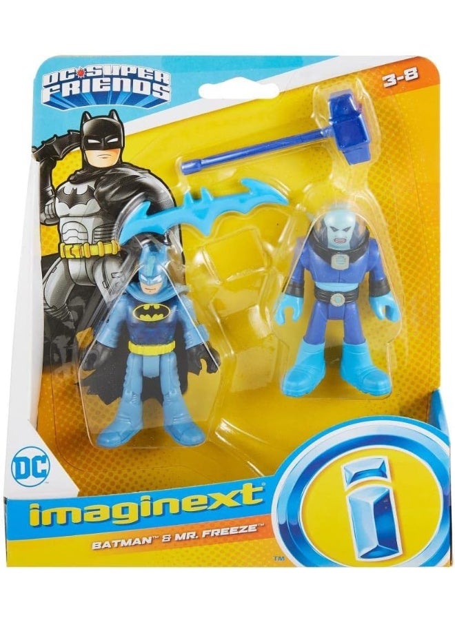 Fisher-Price Imaginext DC Super Friends Batman & Mr Freeze Figure Set for Preschool Kids Ages 3 to 8 Years