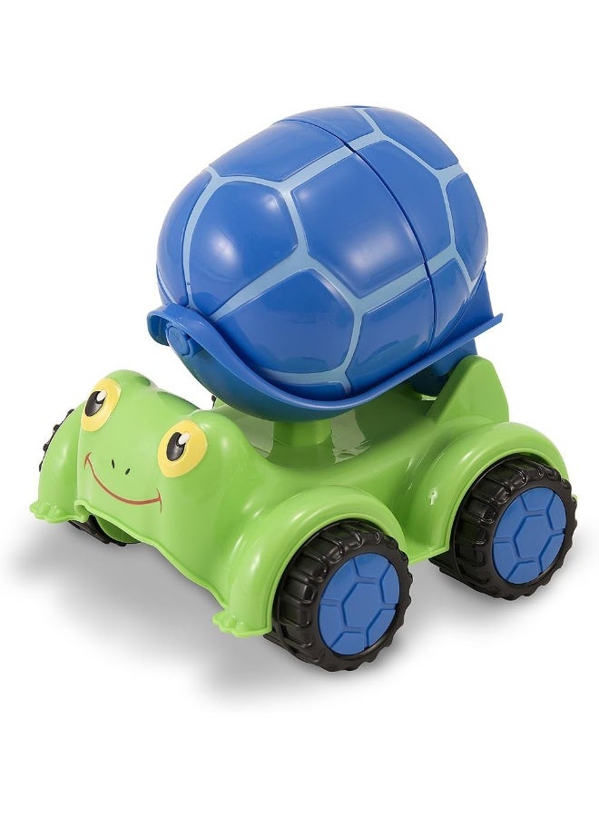 Melissa & Doug Sunny Patch Scootin' Turtle Cement Mixer Vehicle