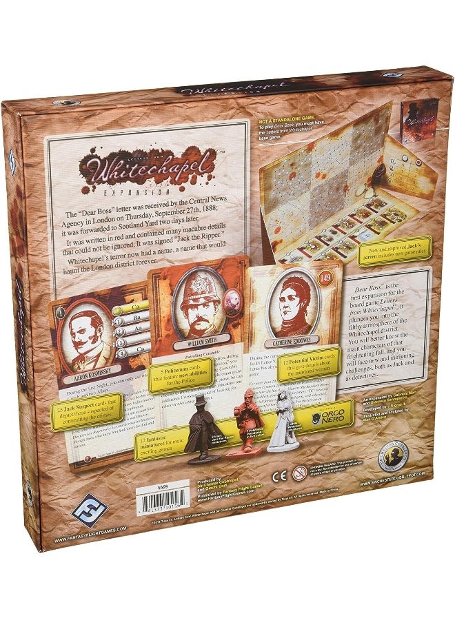 Fantasy Flight Games Letters From Whitechapel Dear Boss Board Game