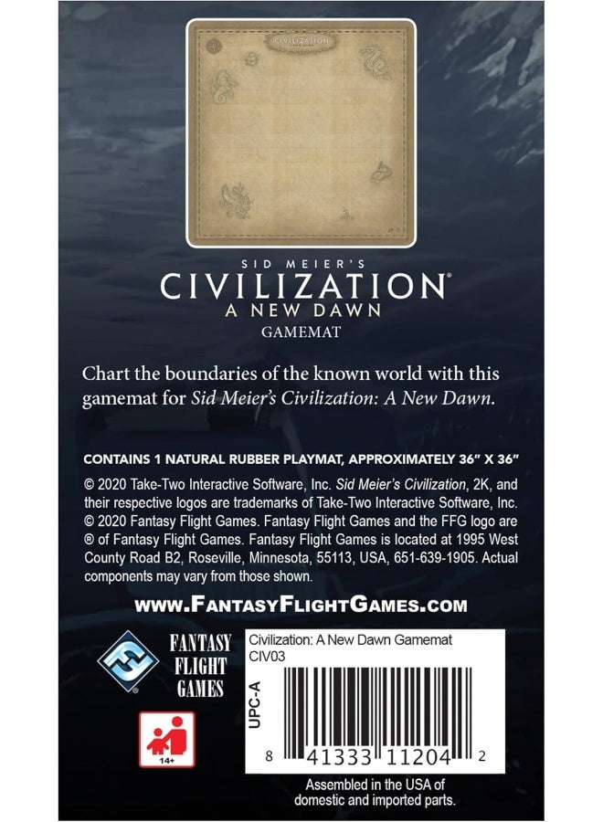 Fantasy Flight Games Sid Meier'S Civilization A New Dawn Game Mat