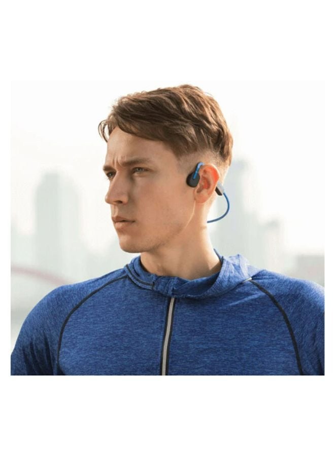 OpenMove Bluetooth Wireless Headphones With Mic, Bone Conduction Wireless Headset Blue