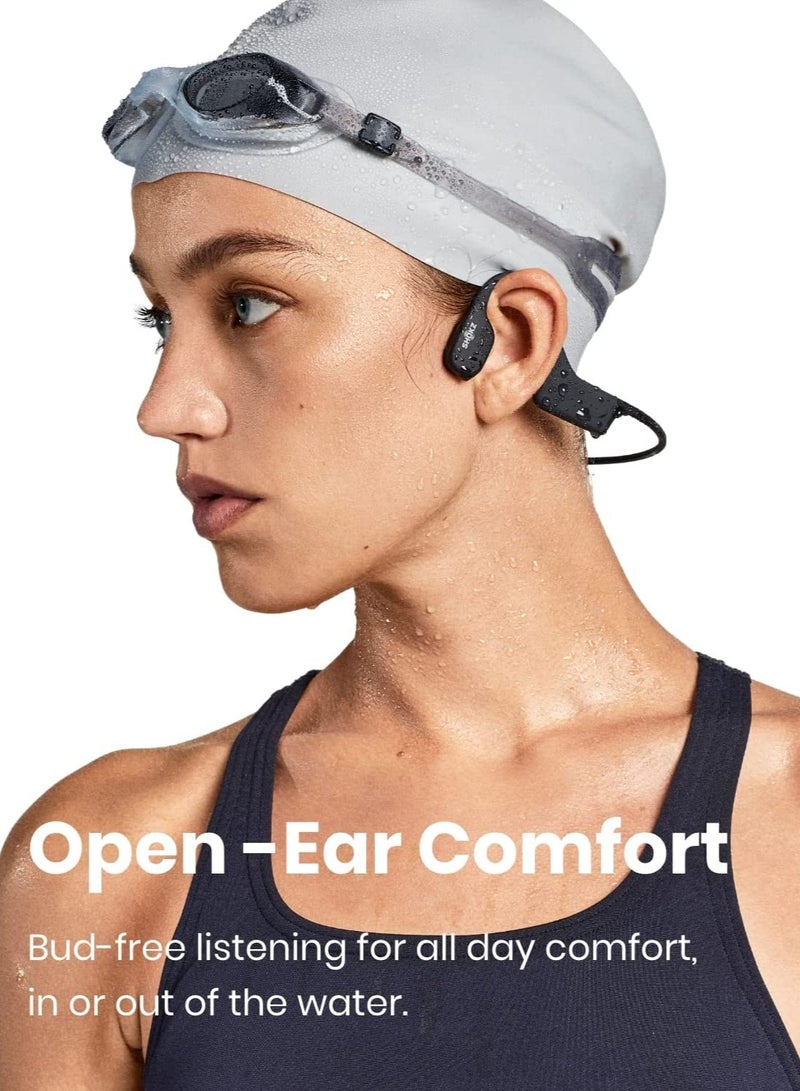 Openswim Bone Conduction Open-Ear MP3 Swimming Headphones Black