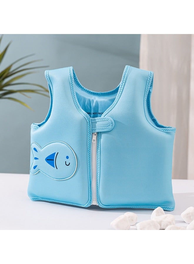 Puddle Jumper Kids Swim Vest with Adjustable Strap for 20-55lbs Toddler Floaties with Shoulder Harness Arm Wings for 2-7 Years Old Life Jacket for Sea Beach Pool, Blue