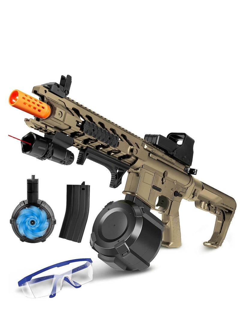 M4 Wasp Gel Ball Blaster with 1000 Round Capacity Ammo Drum – Splatter Ball Blaster Includes 30,000 Planet Friendly No- Stain Water Beads- Fun and Exciting Electric Blaster