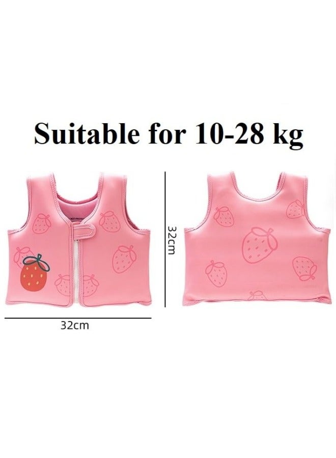 Puddle Jumper Kids Swim Vest with Adjustable Strap for 20-55lbs Toddler Floaties with Shoulder Harness Arm Wings for 2-7 Years Old Life Jacket for Sea Beach Pool, Pink