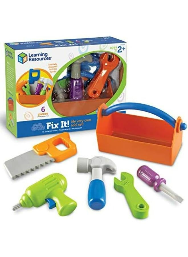 New Sprouts Fix It! Fine Motor Tools For Toddlers Pretend Play Toy Tool Set Outdoor Toys 6 Piece Ages 2+ Multi-Color