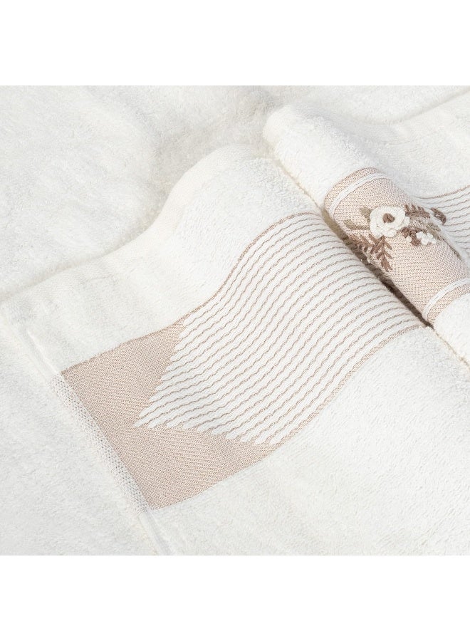 Turkish Towels 100% Genuine Luxury Cotton Bamboo 2 Large Bath Towels And 2 Hand Towels, Super Soft And Extra Absorbent