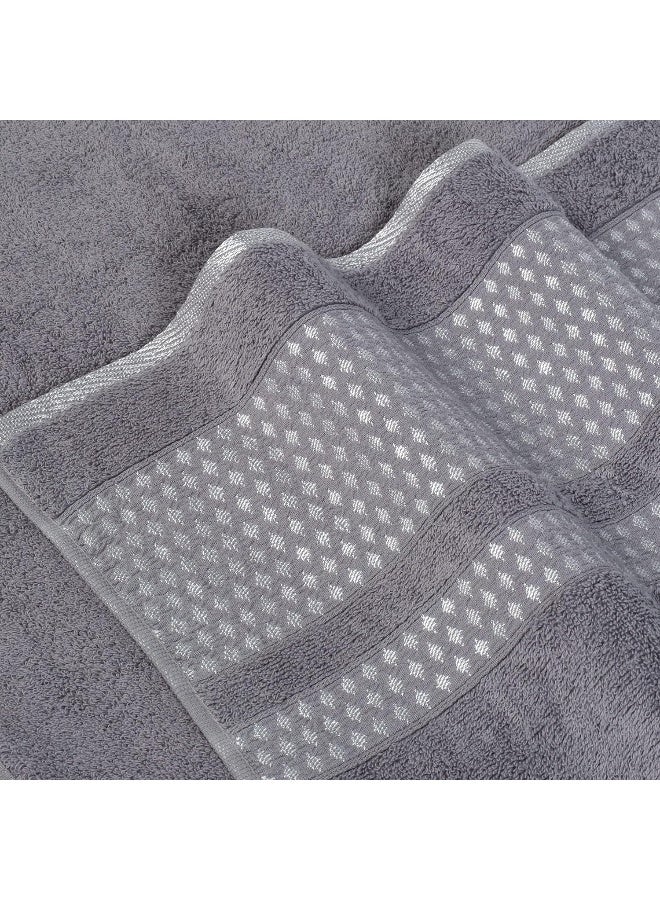 Turkish Towels 100% Genuine Luxury Cotton Bamboo 2 Large Bath Towels And 2 Hand Towels, Super Soft And Extra Absorbent