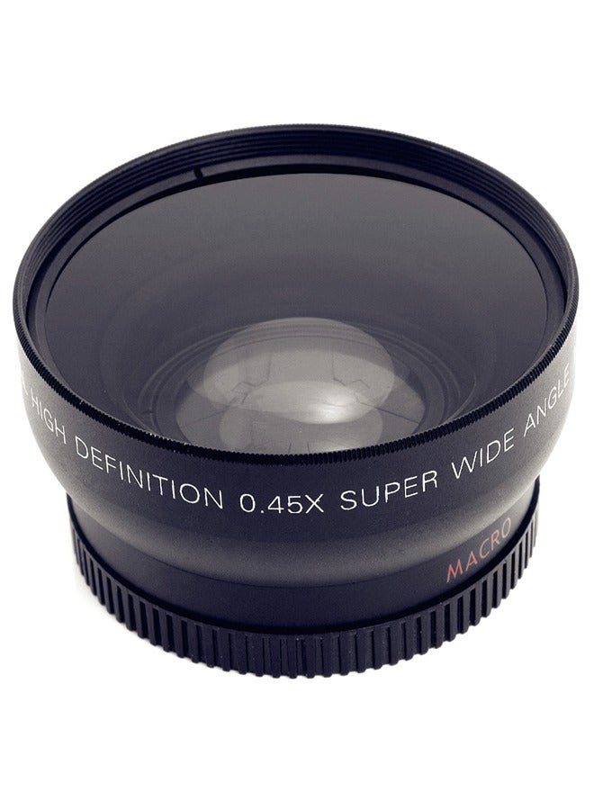 52MM 0.45X Wide-Angle + Macro 2-in-1 Auxiliary Lens for Nikon and Canon Lenses