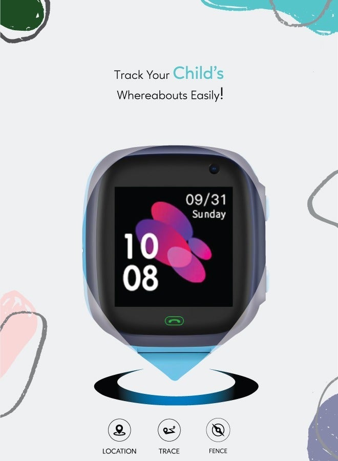 Kids Smart Watch with Location and sim card slot and SOS Alarm and HD touch screen and voice chat and contact call and flash light