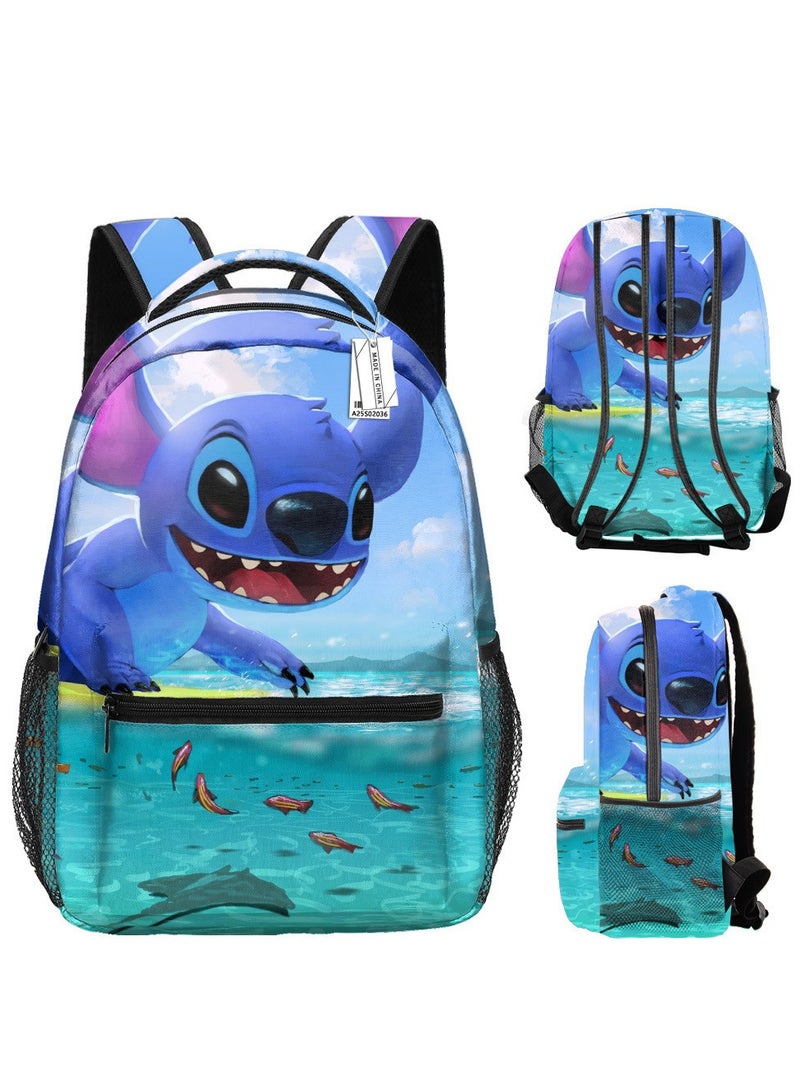 Cartoon Large Capacity Full Print Backpack Weight-Reducing Backpack 30*40*17cm