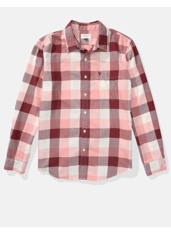 AE Slim Fit Plaid Button-Up Shirt