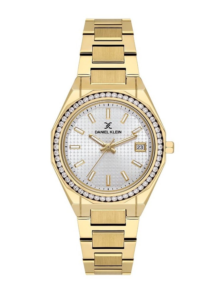 DANIEL KLEIN PREMIUM WOMENS GLOD STRAP WATCH - DK.1.13716-5