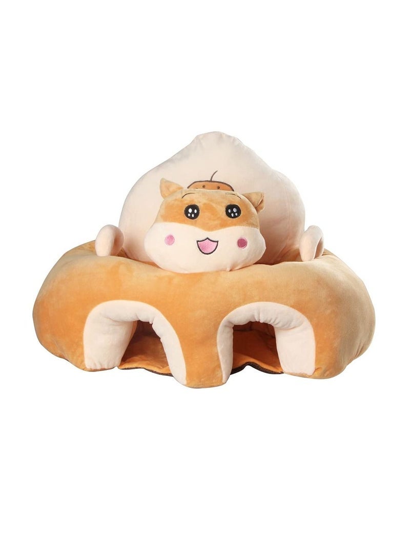 Baby Soft Chair Portable Infant Sofa Seat Plush Animal Shaped Learning to Sit for 3-16 Months Newborn Infant