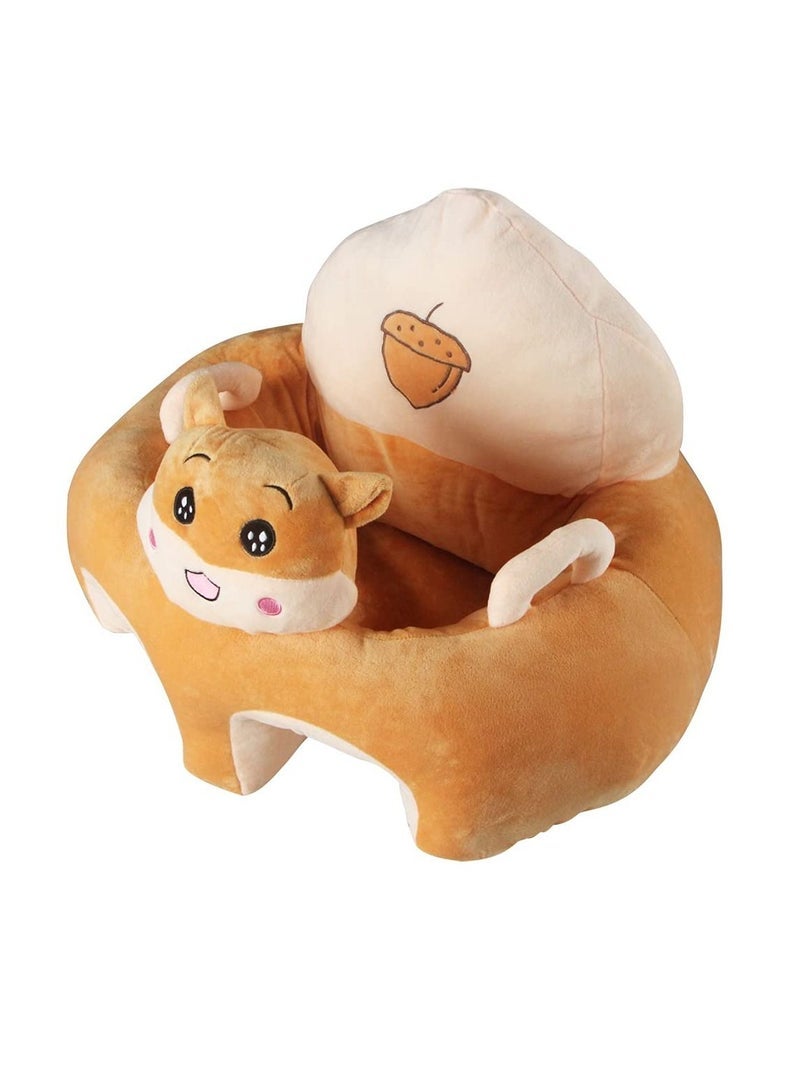 Baby Soft Chair Portable Infant Sofa Seat Plush Animal Shaped Learning to Sit for 3-16 Months Newborn Infant