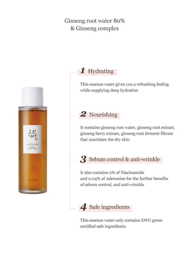 Ginseng Skincare Routine Kit - Ginseng Essence Water - Snail Repair Serum & Retinal Eye Serum For the Ultimate Hydration & Anti-Aging Collection for Glowing, Youthful Skin 240ml