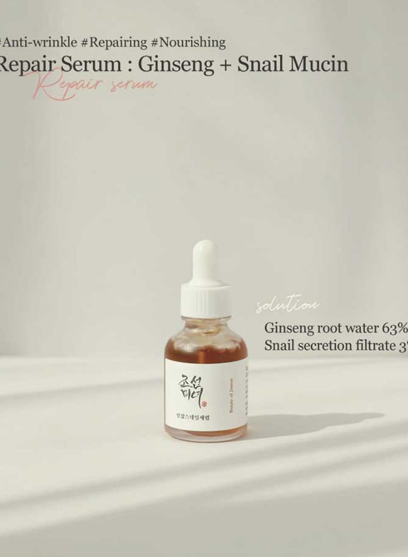 Ginseng Skincare Routine Kit - Ginseng Essence Water - Snail Repair Serum & Retinal Eye Serum For the Ultimate Hydration & Anti-Aging Collection for Glowing, Youthful Skin 240ml
