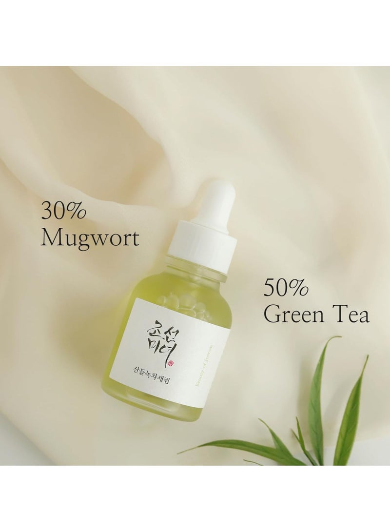 Calming Serum with Green Tea and Panthenol - Soothing and Hydrating Formula for Sensitive Skin - 30ml (1 fl. oz.) - Reduces Redness, Balances Skin Tone, and Provides Deep Moisture for a Calm, Radiant Complexion 30ml