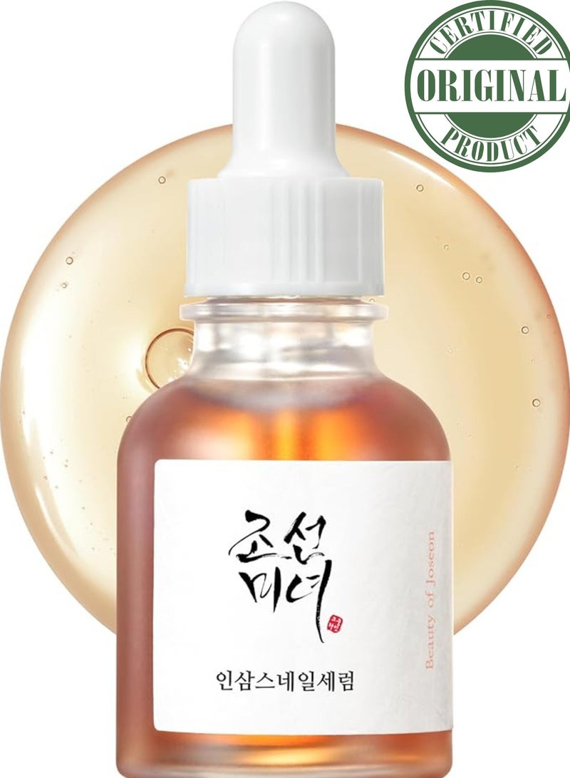 Revive Serum with Ginseng and Snail Mucin - Anti-Aging and Rejuvenating Formula for Youthful Skin - 30ml (1 fl. oz.) - Reduces Fine Lines, Boosts Skin Elasticity, and Enhances Hydration for a Smooth, Firm Complexion 30ml