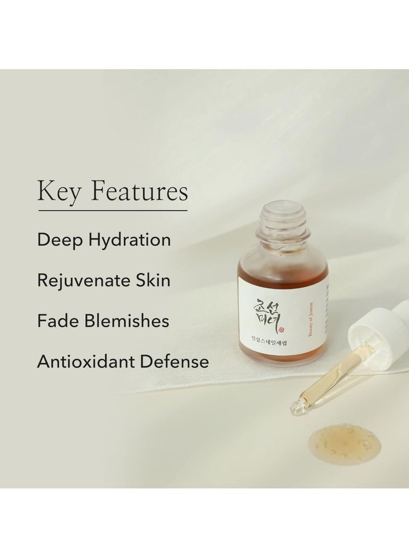 Revive Serum with Ginseng and Snail Mucin - Anti-Aging and Rejuvenating Formula for Youthful Skin - 30ml (1 fl. oz.) - Reduces Fine Lines, Boosts Skin Elasticity, and Enhances Hydration for a Smooth, Firm Complexion 30ml