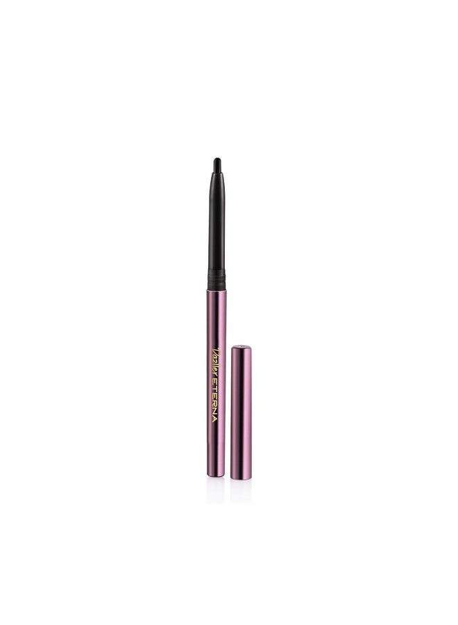 Eterna Blackfinity Kajal 0.35G Matte Ultracreamy Texture Rich Color Payoff 8Hr Power Stay Waterproof Smudgefree Enriched With Herbal