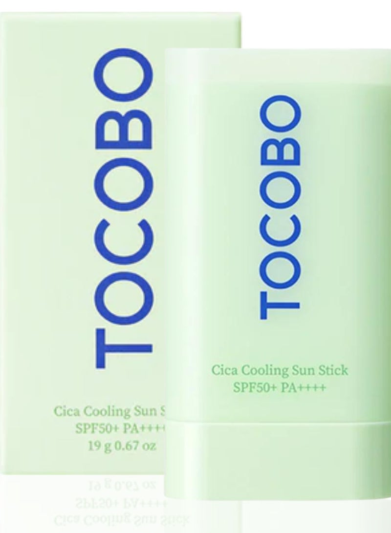 TOCOBO Cica Cooling Sun Stick SPF50+ PA+++ – Soothing Sunscreen Stick with Centella Asiatica for Face – Cooling Formula, Hydrating, Non-Greasy, No White Cast, 20g