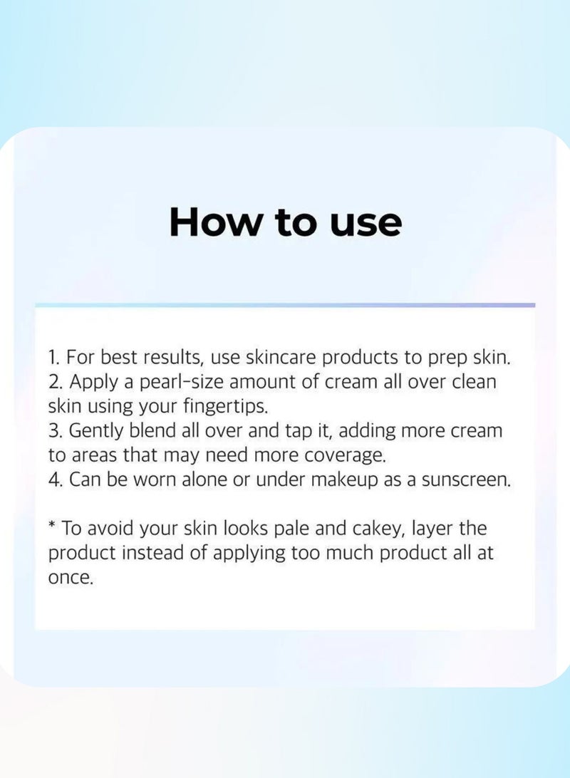 Numbuzin No.1 Pure Glass Clean Tone Up - Hyaluronic Acid Infused for Hydration, Glossy Finish with Light Beige Tint for a Luminous Glow |, 50ml