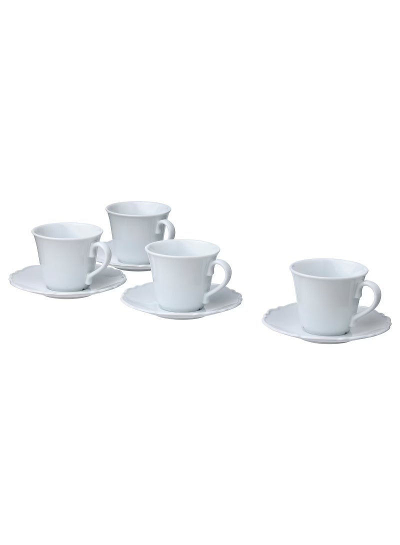 UPPLAGA Cup with saucer, 23 cl