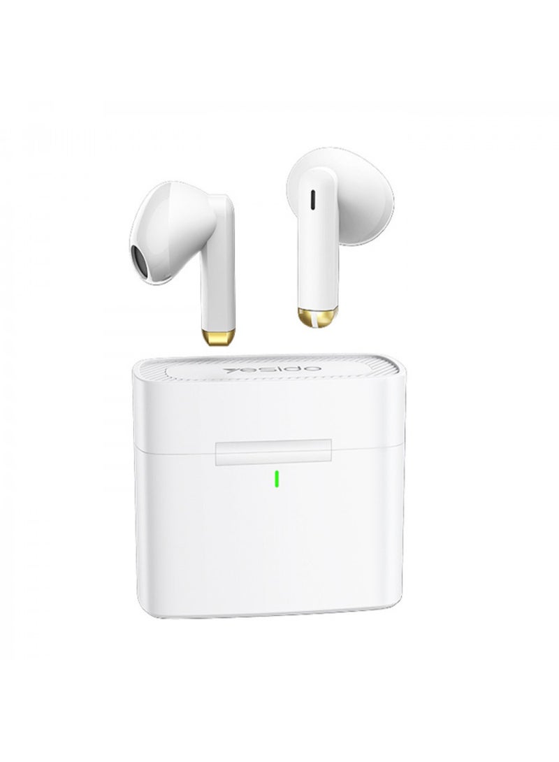 Yesido TWS15 EARBUDS Bluetooth 5.3 Wireless Earphone  Enhanced Sound Quality - White