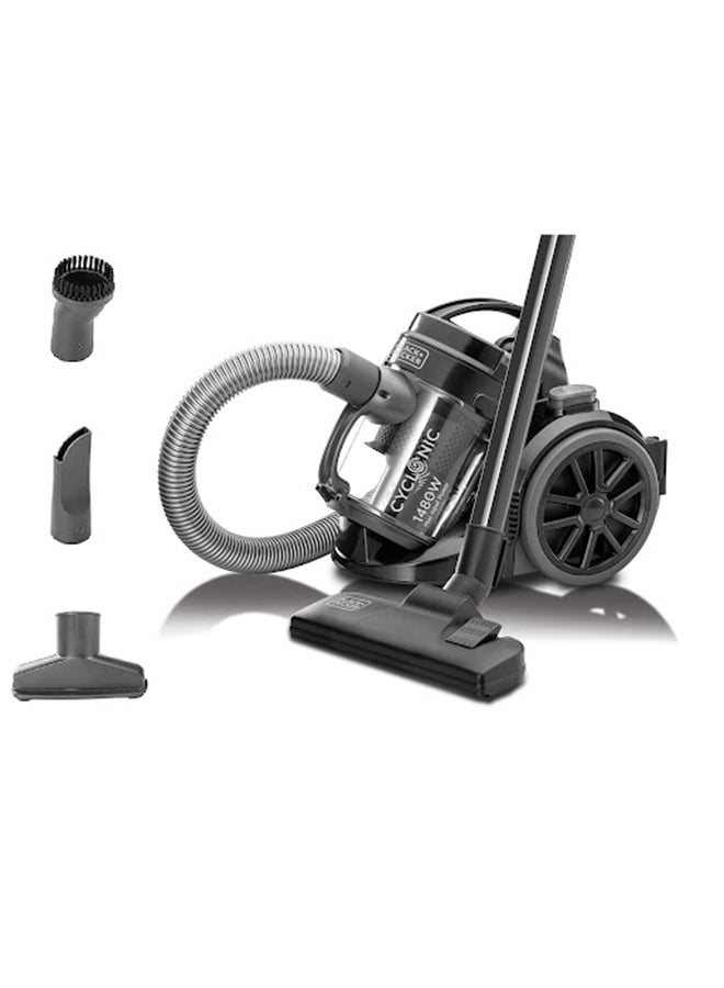 Renewed - Multi-Cyclonic Bagless Vacuum Cleaner 1.8 L 1300 W VM1480-B5 Black