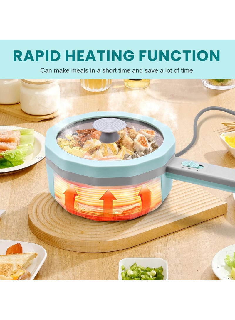 Versatile 1.5L Electric Hot Pot and Steamer, Non-Stick Ramen Cooker for Easy Meals, Perfect for Dorms and Apartments